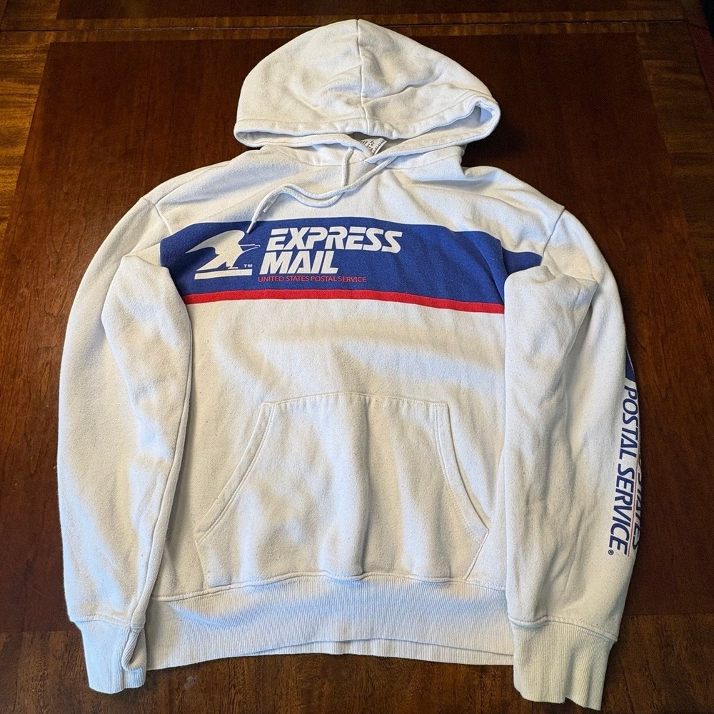 USPS Express Mail Official Use Hoodie Forever 21 White Small Rare Promo